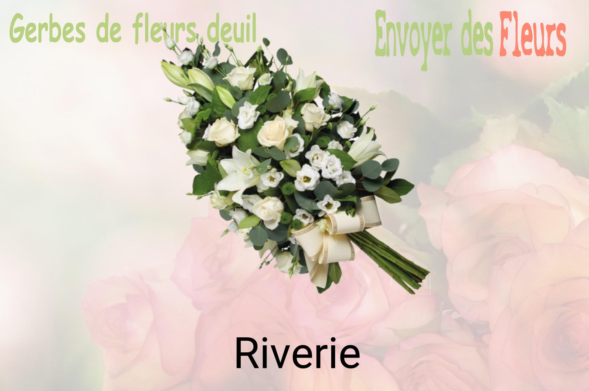 Gerbe de fleurs de deuil livrée à Riverie